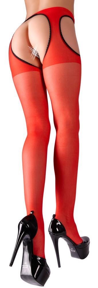 Cottelli LEGWEAR Sex Tights red L/XL