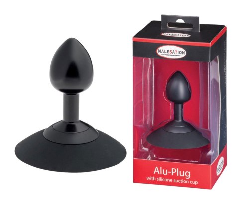 Malesation MALESATION Alu-Plug, korek analny with suction cup small, black