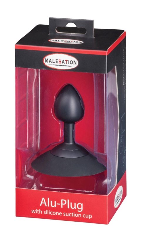 Malesation MALESATION Alu-Plug, korek analny with suction cup small, black