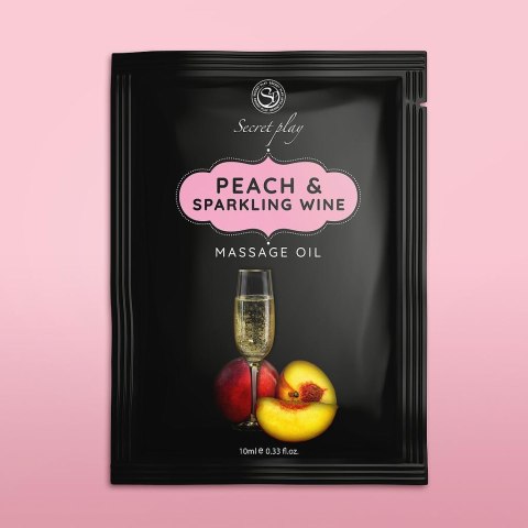 Secret Play PEACH & SPARKLING WINE MASSAGE OIL 10 ML