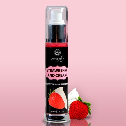 Secret Play STRAWBERRY & CREAM HOT EFFECT KISSABLE LUBRICANT 50 ML