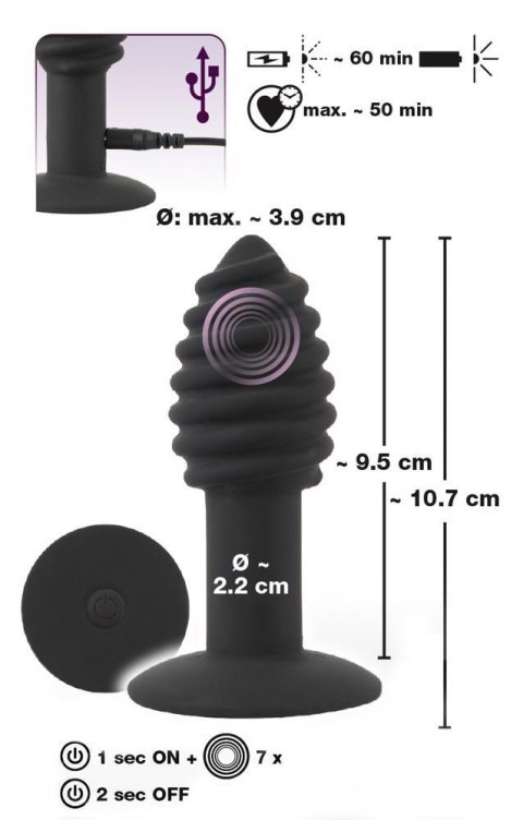 Black Velvets Black Velvets Twist butt plug