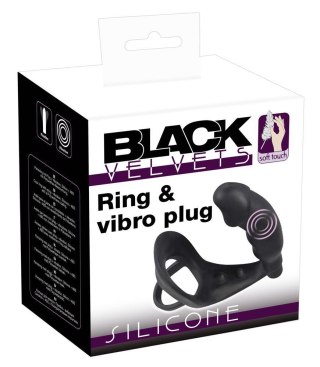 Black Velvets Vibrating Silicone Plug, korek analny