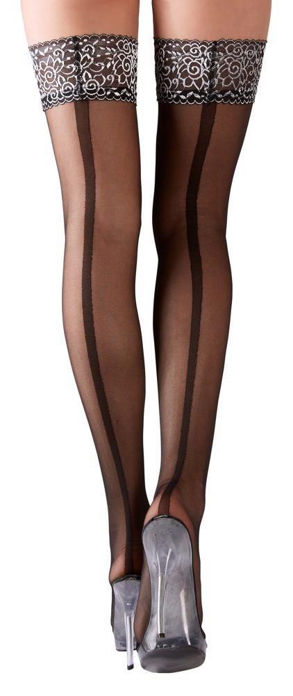 Cottelli LEGWEAR Hold-up Stockings with Seam 3