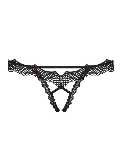 Obsessive Bielizna-Bravelle stringi otwarte czarne S/M