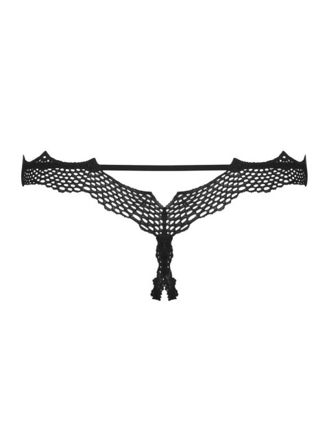 Obsessive Bielizna-Bravelle stringi otwarte czarne S/M