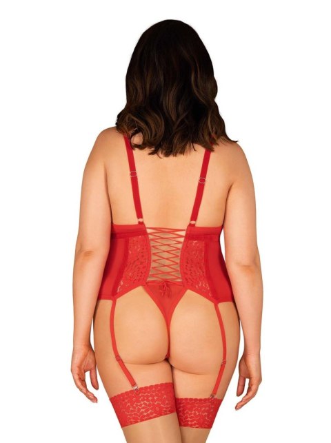 Obsessive Bielizna-Blossmina gorset i stringi 4XL/5XL