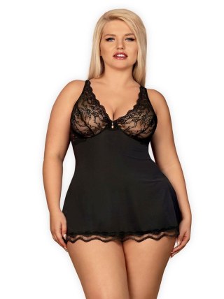 Obsessive Bielizna-Luvae babydoll i stringi czarne XXL