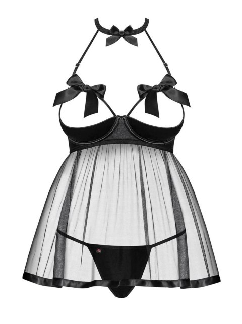 Obsessive Bielizna-Delishya babydoll i stringi czarna S/M