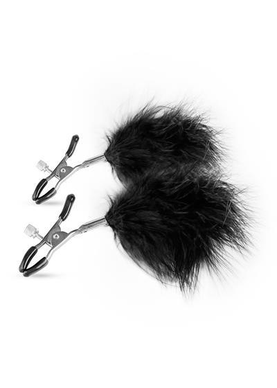 EasyToys Stymulator-Adjustable Nipple Clamps With Feathers