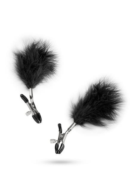 EasyToys Stymulator-Adjustable Nipple Clamps With Feathers