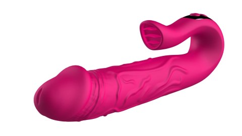 Boss Series Cute Realistic Tongue Stimulating Dildo Vibrator