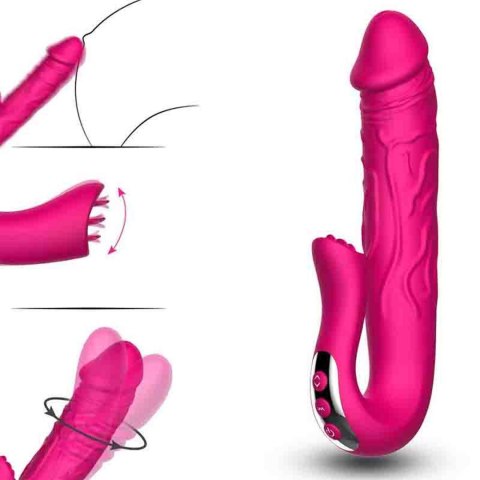 Boss Series Cute Realistic Tongue Stimulating Dildo Vibrator