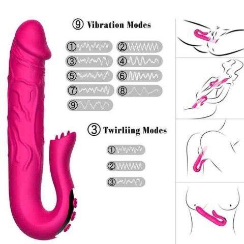 Boss Series Cute Realistic Tongue Stimulating Dildo Vibrator