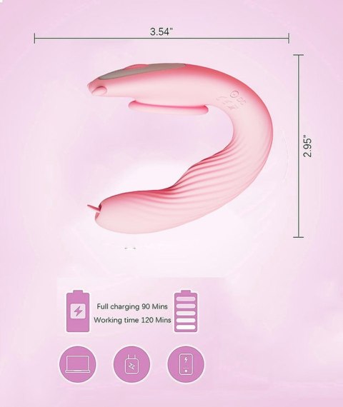 Boss Series Cute Remote Wearable Tongue licking Vibrator