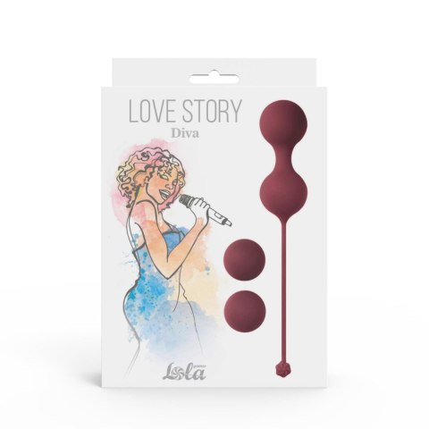 Lola Toys Vaginal balls set Love Story Diva Wine Red