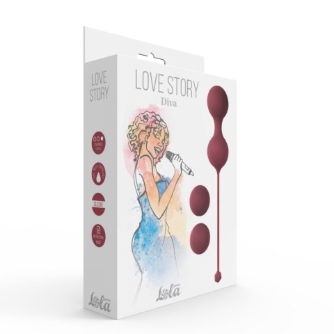 Lola Toys Vaginal balls set Love Story Diva Wine Red