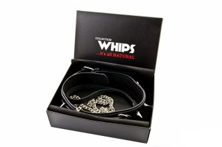 Whips Collections Wiązania-WHIPS obroża męska z ćwiekami i smyczą