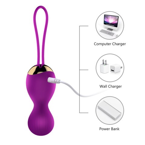 Boss Series Fox Kulki-Vibrating Silicone Kegel Balls USB 7 Function