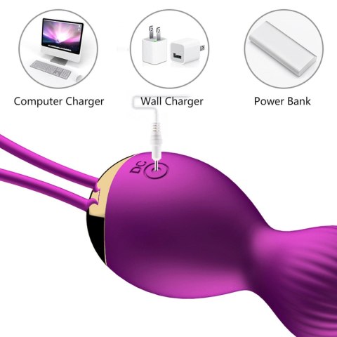 Boss Series Fox Kulki-Vibrating Silicone Kegel Balls USB 7 Function