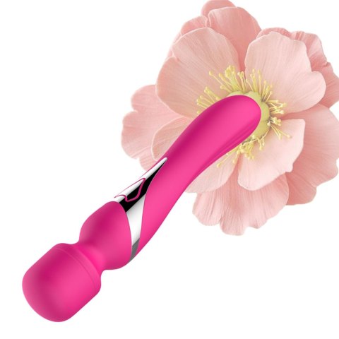 Wibrator Fox Stymulator, wibrator-Wibrator-Silicone Dual Wibrator, masażer, wand Pulsator USB 7+7 Function (Pink)