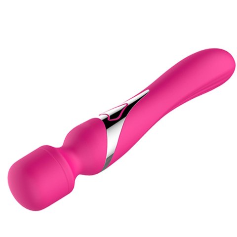 Wibrator Fox Stymulator, wibrator-Wibrator-Silicone Dual Wibrator, masażer, wand Pulsator USB 7+7 Function (Pink)