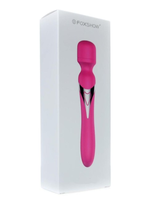 Wibrator Fox Stymulator, wibrator-Wibrator-Silicone Dual Wibrator, masażer, wand Pulsator USB 7+7 Function (Pink)