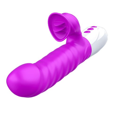 Boss Series Fox Wibrator-Silicon, Vibrator 7 Function and Heating Mode, PURPLE