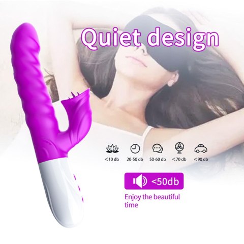 Boss Series Fox Wibrator-Silicon, Vibrator 7 Function and Heating Mode, PURPLE