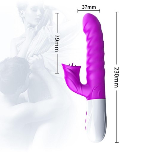 Boss Series Fox Wibrator-Silicon, Vibrator 7 Function and Heating Mode, PURPLE