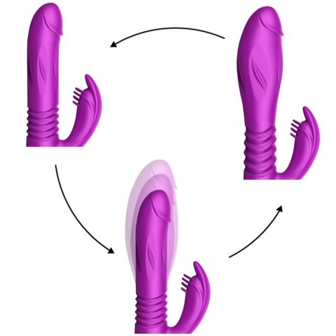 Boss Series Fox Wibrator-Silicone Vibrator USB 10 Function + Expander and Thrusting Function