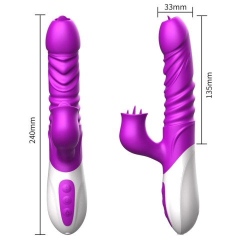 Boss Series Fox Wibrator-Silicone Vibrator USB 10 Function and Thrusting Function / Heating