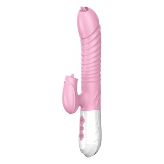 Wibrator Fox Wibrator-Silicone wibrator USB 7 Function and Thrusting Function / Heating, pink