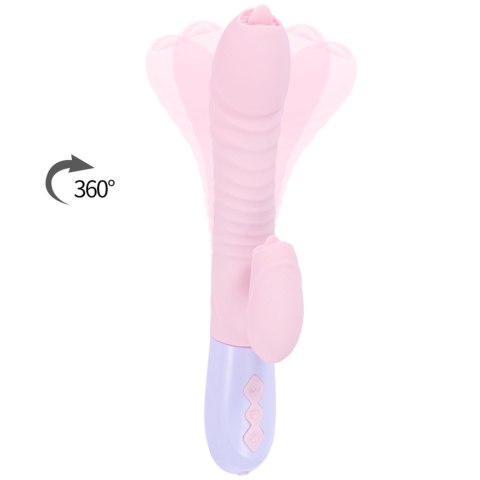 Wibrator Fox Wibrator-Silicone wibrator USB 7 Function and Thrusting Function / Heating, pink