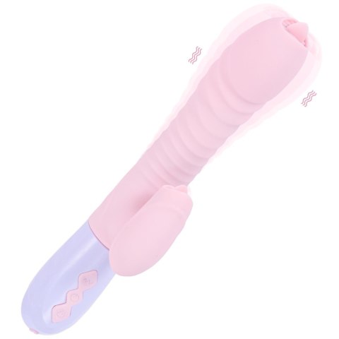 Wibrator Fox Wibrator-Silicone wibrator USB 7 Function and Thrusting Function / Heating, pink