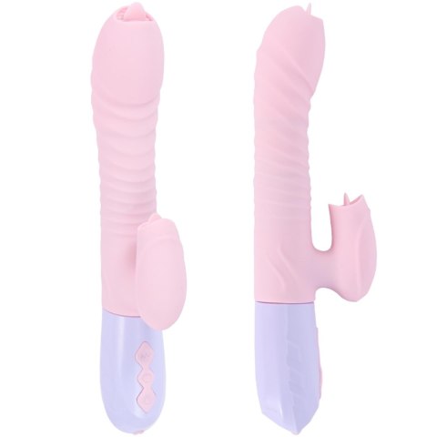 Wibrator Fox Wibrator-Silicone wibrator USB 7 Function and Thrusting Function / Heating, pink