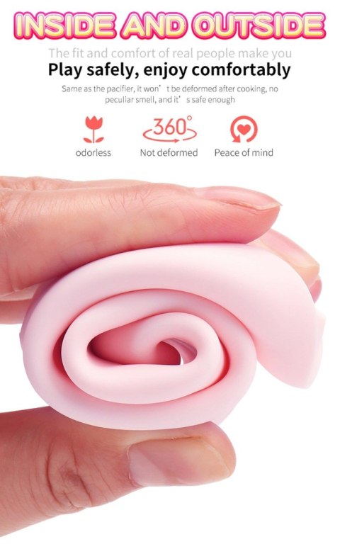 Boss Series Fox Wibrator-Silicone Vibrator USB 7 Function and Thrusting Function / Heating, pink