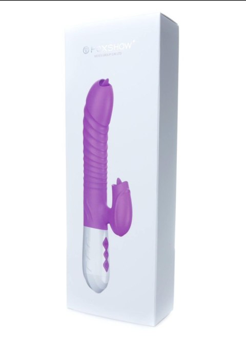 Wibrator Fox Wibrator-Silicone wibrator USB 7 Function and Thrusting Function / Heating, pink