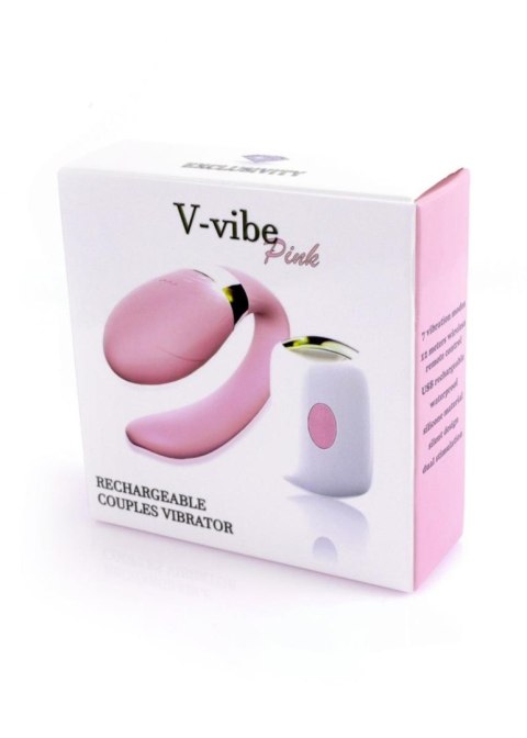 Boss Series Smart Stymulator-V-Vibe Pink USB 7 Function / Remote Control