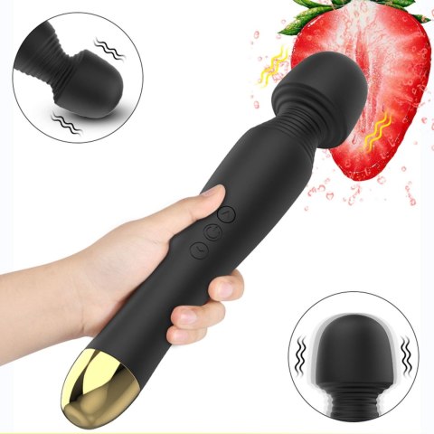 Wibrator Fox Stymulator, wibrator-Silicone Wibrator, masażer, wand Black USB 6 Vibration