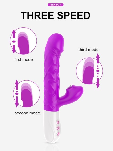 Boss Series Fox Wibrator- SiliconeTongue Vibrator, USB 10 Function