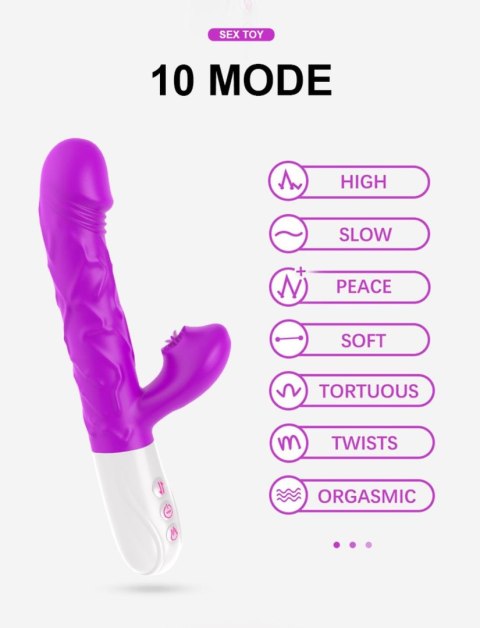 Boss Series Fox Wibrator- SiliconeTongue Vibrator, USB 10 Function