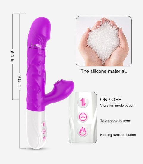 Boss Series Fox Wibrator- SiliconeTongue Vibrator, USB 10 Function