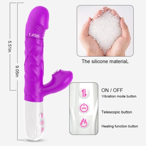 Boss Series Fox Wibrator- SiliconeTongue Vibrator, USB 10 Function