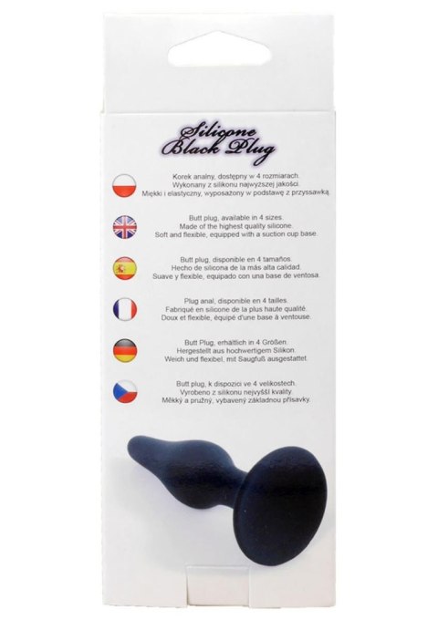 Korek analny Plug-Silicone Plug Black - Medium