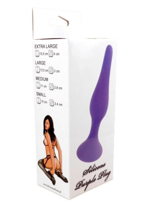 Korek analny Silicone Plug Purple - Extra Large