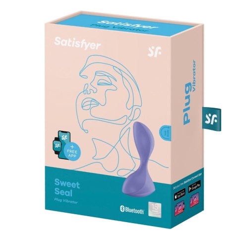 Satisfyer wibrator Plug, korek analny-wibrator Sweet Seal Connect App (Lilac)