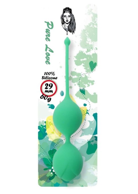 Boss Series Femme Silicone Kegel Balls 29mm 60g Green - Boss Series