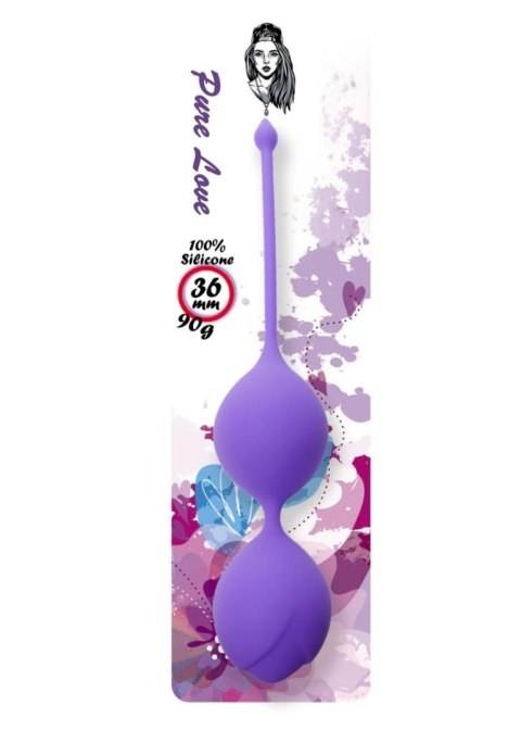 Boss Series Femme Silicone Kegel Balls 36mm 90g Purple - Boss Series