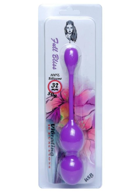 Boss Series Femme Vibrating Kegel Balls 32mm 80g Purple 10 function USB - Boss Series